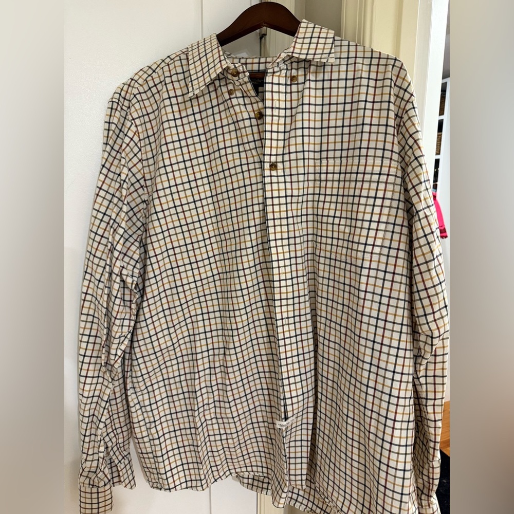 Eddie Bauer Fall Plaid Button-Up Dress Shirt